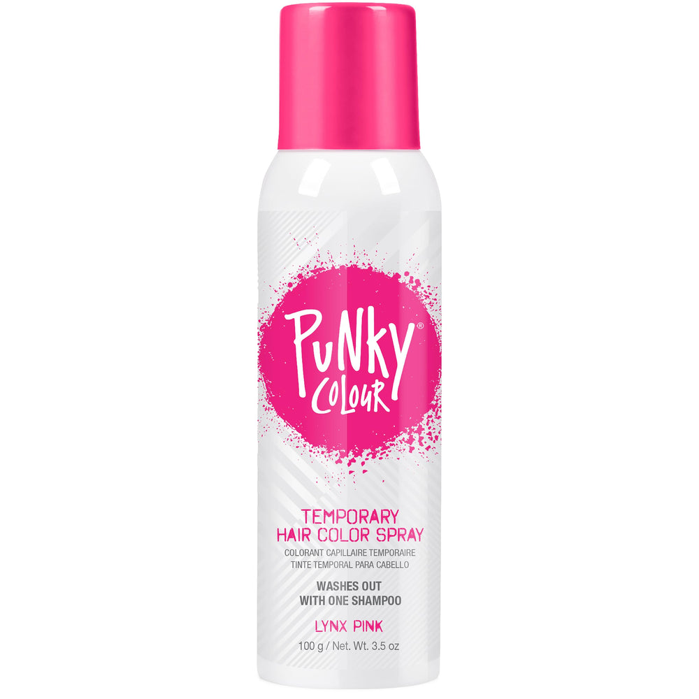 Punky pulverizador color temporal Lynx Pink para cabello, color vibrante y lavable con champú