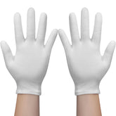 Guantes blancos Pupkoli de algodón para dormir, suavidad y confort nocturno.