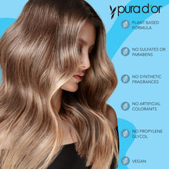 PURA D'OR Acondicionador base aloe para cabello más suave.