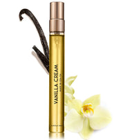 PUREAMOR vainilla crema, envase de 10 ml, ideal para llevar en el bolso.