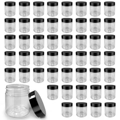 Jarras transparentes 4oz con tapas, almacenamiento claro y seguro PYYZHALI
