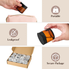 Vidrio grueso Qeirudu 2oz, duradero y reutilizable para cosméticos.