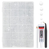 qiipii piedras resina transparente jelly con B7000, ideal para manualidades brillantes.