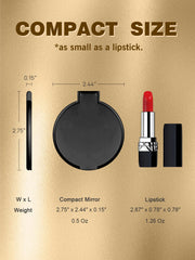 Qislee espejo redondo para maquillaje, perfecto para retoques en cualquier lugar