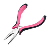 Pinzas Quacc para extensiones, tres agujeros, rosa, precisión para micro y nano anillos.