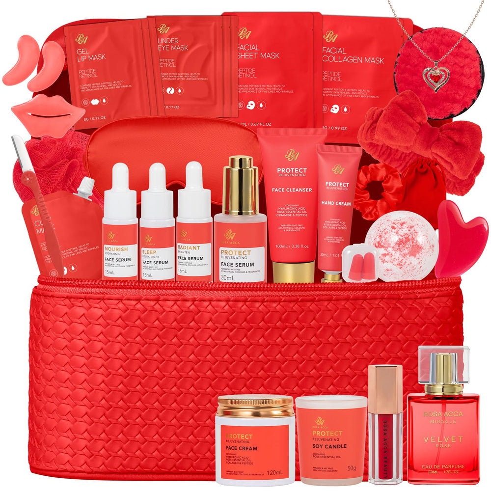 Limpieza suave con gel limpiador facial de RA ROSA ACCA para uso diario.