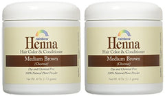 Paquete de 2 Henna Persa Med Brown para uso doméstico sin químicos.