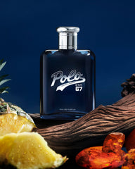 Polo 67: etiqueta detalle, notas frescas de mandarina verde para hombres.