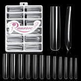 Ranrose uñas XXXL largas y rectas — acabado claro y duradero para uñas caseras.