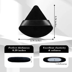 Esponja triangular RAREIUS para ojos y nariz, precisión en delineado y difuminado.