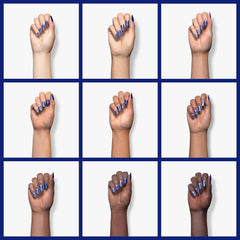 RARJSM esmalte gel destello azul real con brillo duradero.