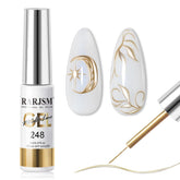 RARJSM liner gel metalico bronce-oro, acabado espejo para uñas.