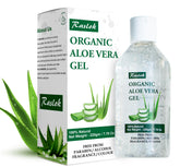 Raslok gel aloe vera 99% puro para piel suave y cabello hidratado.