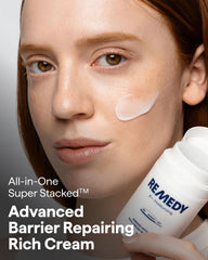 Remedy Science crema rica, textura sedosa para uso diario en piel seca.