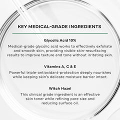 Replenix Glycolic 10% – toallitas exfoliantes – exfolian suavemente para piel más clara.