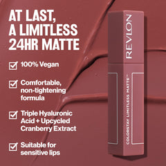REVLON ColorStay Limitless Matte textura mate sedosa para comodidad diaria