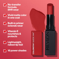 REVLON ColorStay Suede Ink aplicador angulado para mayor control al aplicar.