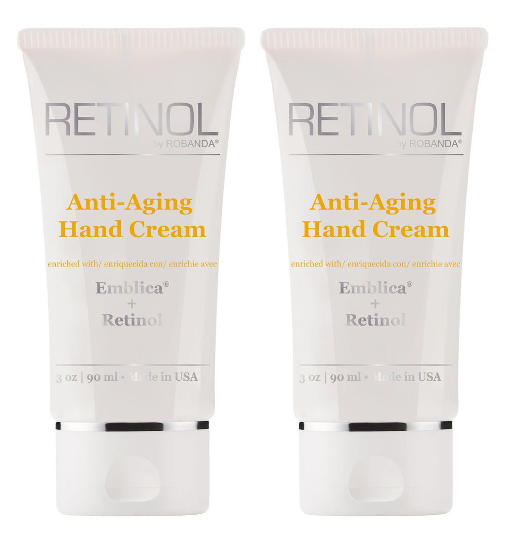 Robanda Retinol para manos en envase de 3 oz, hidratación profunda para piel áspera.
