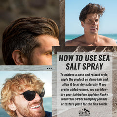 Rocky Mountain Barber Sea Salt Spray, fijación ligera para todo tipo de cabello