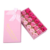 Rotumaty jabones rosas en caja regalo, decoración elegante y regalo duradero.