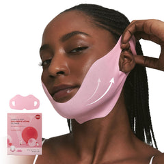 ROUND LAB Camellia Deep Collagen V Mascarilla de gel elevadora frente y barbilla, contorno definido.
