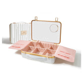 ROWNYEON maletín de maquillaje con luz y espejo, ideal para viajar