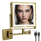 Ruacq espejo de maquillaje de pared con luces para mejor iluminación