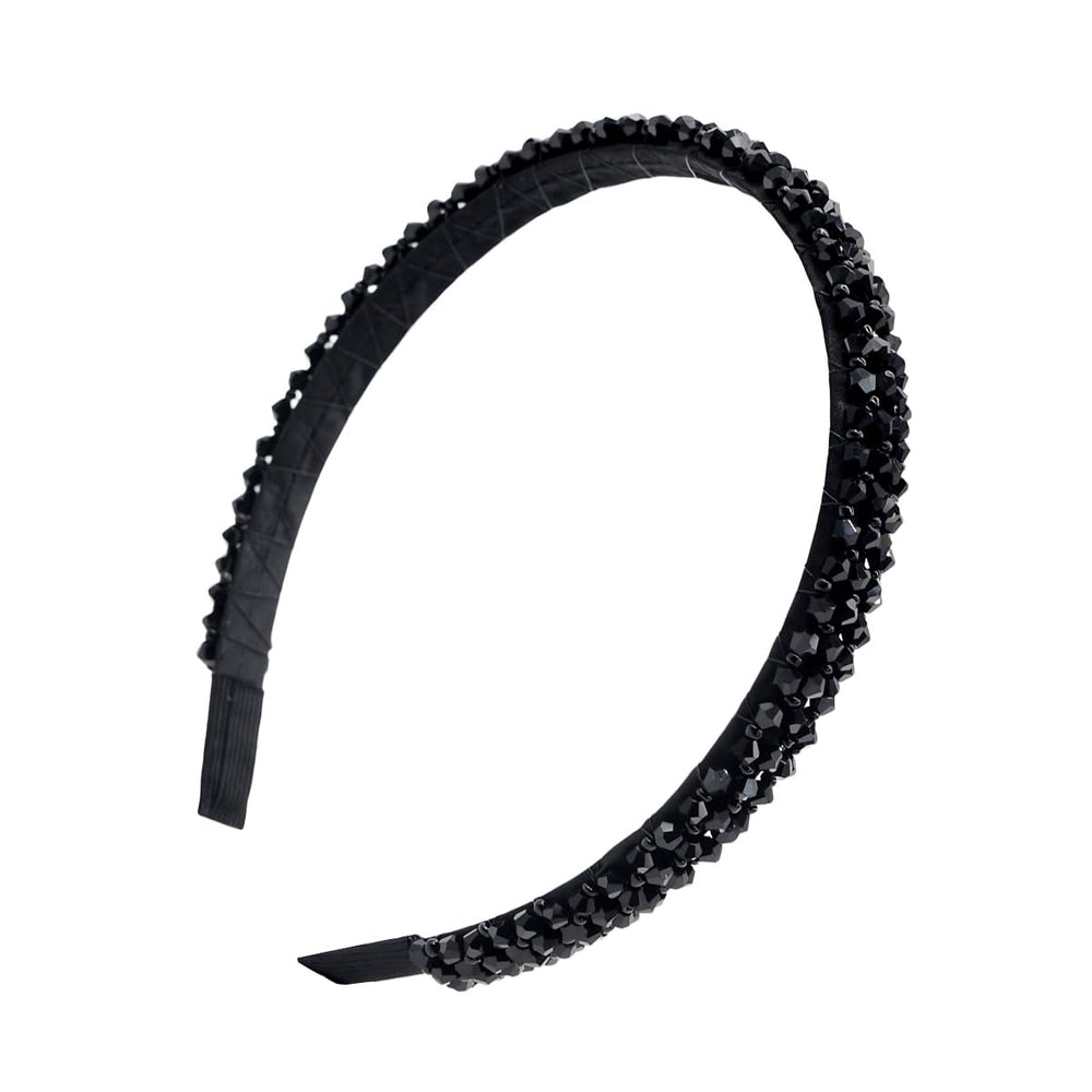 Diadema Ruihfas con brillos de cristales en 4 filas para estilos elegantes.