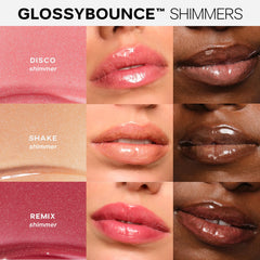Saie Glossybounce sheer shades swatches for natural lips