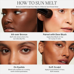 Emballage compact du Sun Melt, design pratique et élégant.