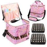 Sambois organizador-esmaltes-84-botellas: almacenamiento compacto para esmaltes y herramientas.