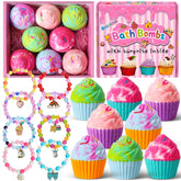 Santrela bombas de baño cupcake coloridas, empaque individual, ideal para regalo
