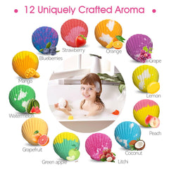 Bombas de baño Santrela para niños con colores vivos y aromas suaves.