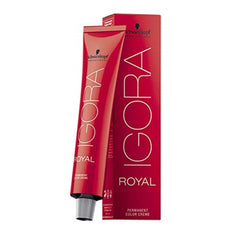 Schwarzkopf Igora Royal Crema de Color, tubo 7-0, cubre canas con tono medio y brillo.