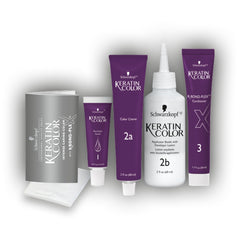 Aplicación de Schwarzkopf Keratin Color, resultado uniforme de raíces a puntas.