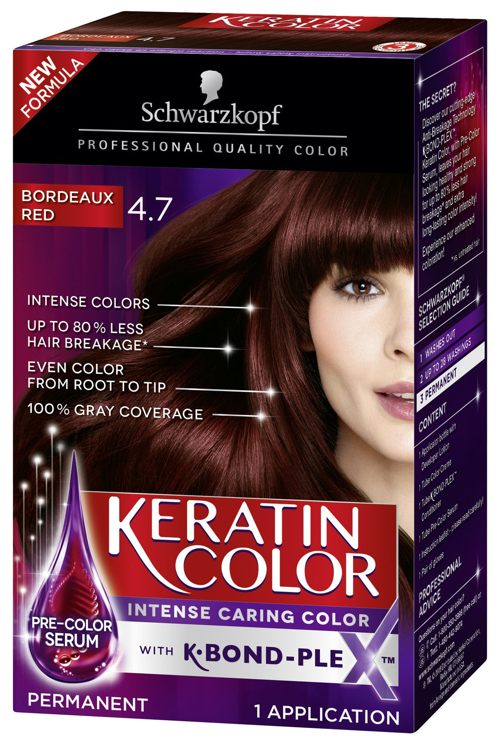 Schwarzkopf Keratin Color con suero precolor en bote para color uniforme.