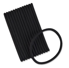 Pack 3x14 elásticos Scunci gel negros para reemplazos frecuentes.