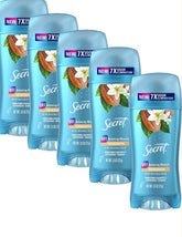 Secret Scent Expressions déodorant solide invisible au beurre de cacao, application discrète toute la journée.