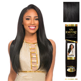 Sensationnel Empire Yaki cabello liso jet negro para peinado rápido