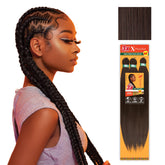 Sensationnel X-pression trenzas estiradas de 58 pulgadas para pack de tres, acabado suave