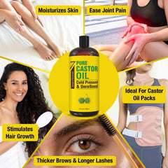 Seven Minerals Aceite de Ricino Prensado en Frío para pestañas más densas y definidas.