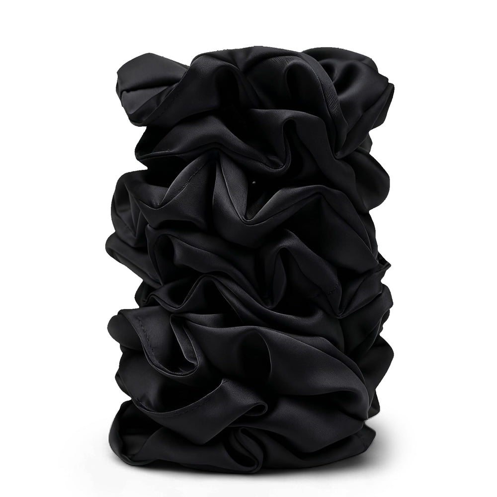 SEVEN STYLE gomas de satén negro, 8 piezas, uso diario sin marcas