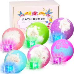 SHARLOVY bombas de baño iluminadas con sorpresa luz aurora verde para relajación
