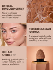 Bronceador líquido Toffee con esponja integrada para aplicación precisa