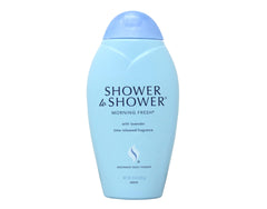 Shower To Shower Morning Fresh fragancia lavanda liberada temporalmente para frescura duradera.