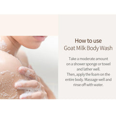 SHOWERMATE Goat Milk Body Wash Original pasture oil visuals signaling nourishment