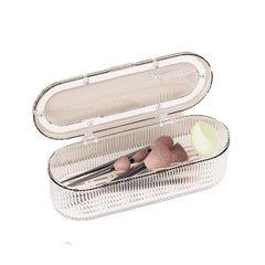 Organizador Siehpa3 de maquillaje con 4 ranuras, ideal para brochas y esponjas.