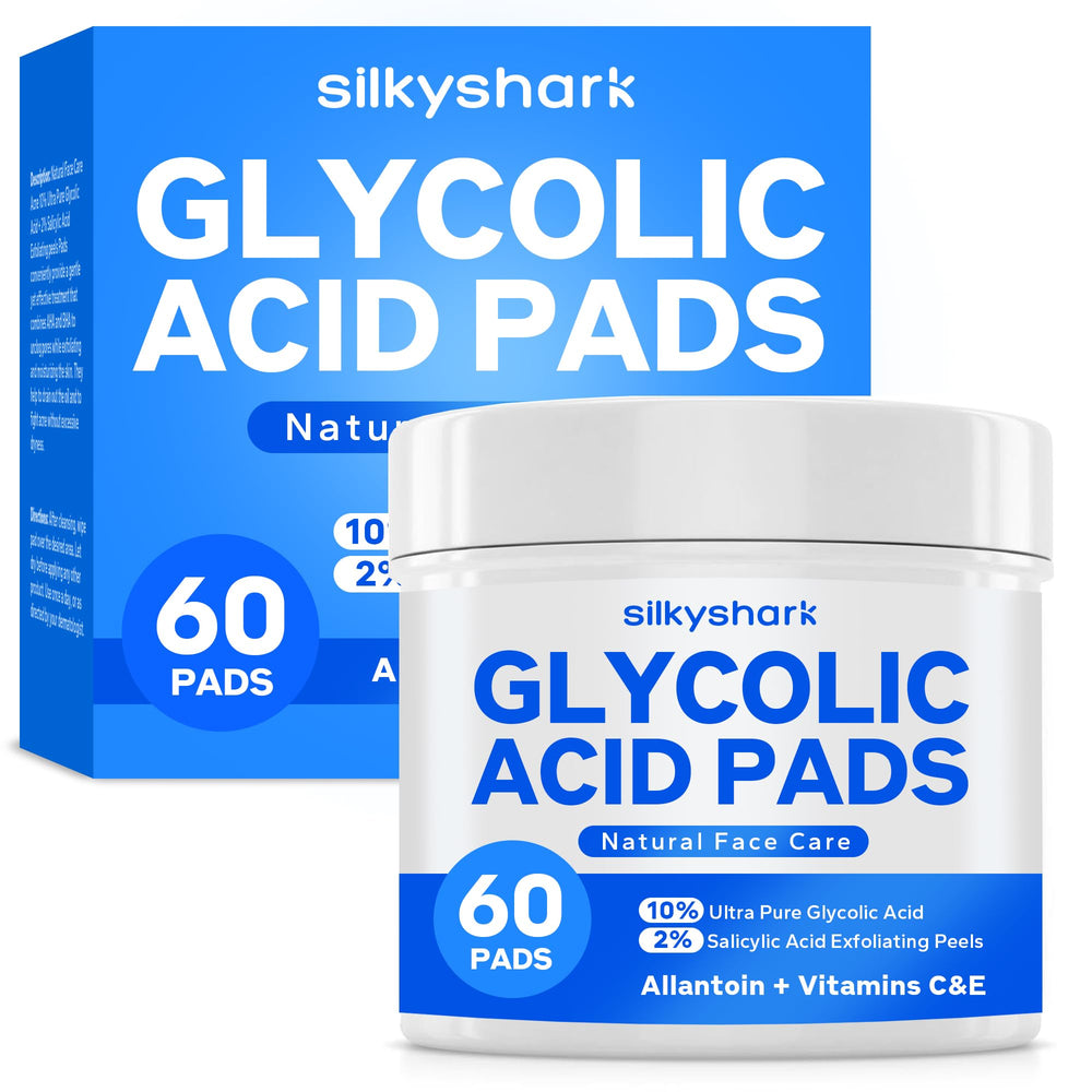 SilkyShark Almohadillas exfoliantes para rostro, para renovar la piel y suavizar la textura.