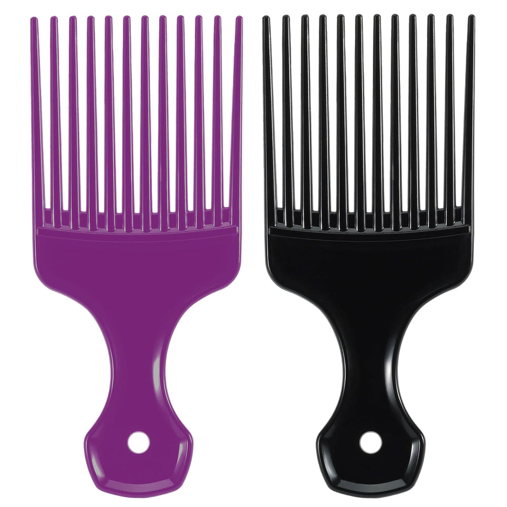 SIMPOR peine de dientes amplios para pelo afro, desenreda suavemente y aporta volumen