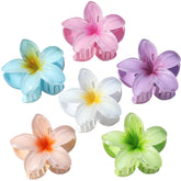 Sisiaipu clip de pelo floral: diseño hawaiano para sujetar el cabello con estilo durante la limpieza.